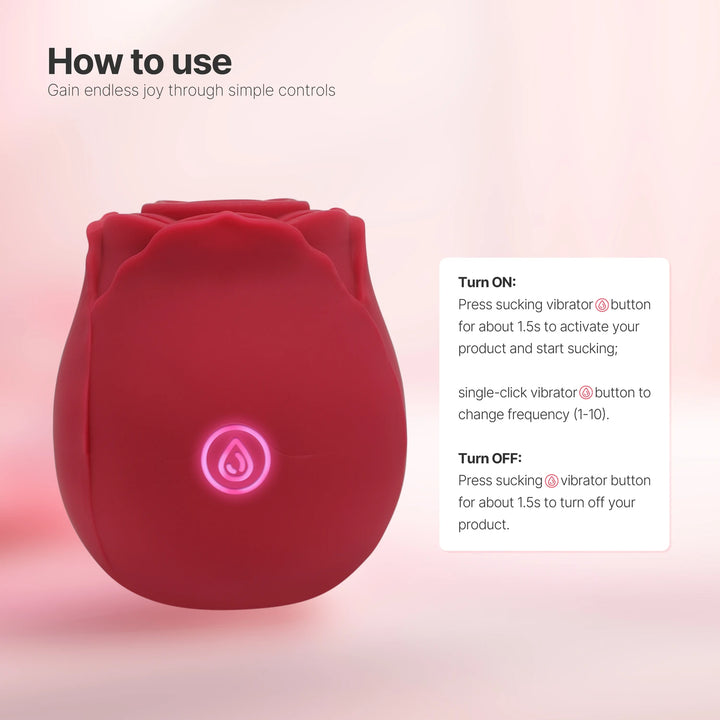 Using Rose Suction Rose Suction Classic Rose Vibrator with 10 Patterns for Blossoming ...